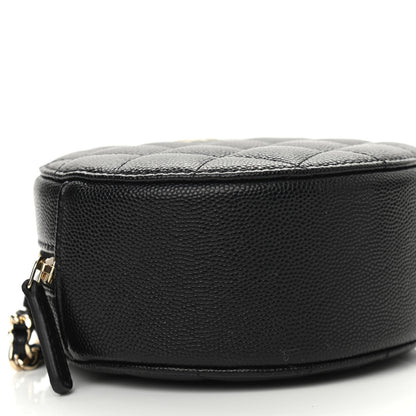 Chanel Caviar Quilted Round Clutch With Chain Black 9 of 12