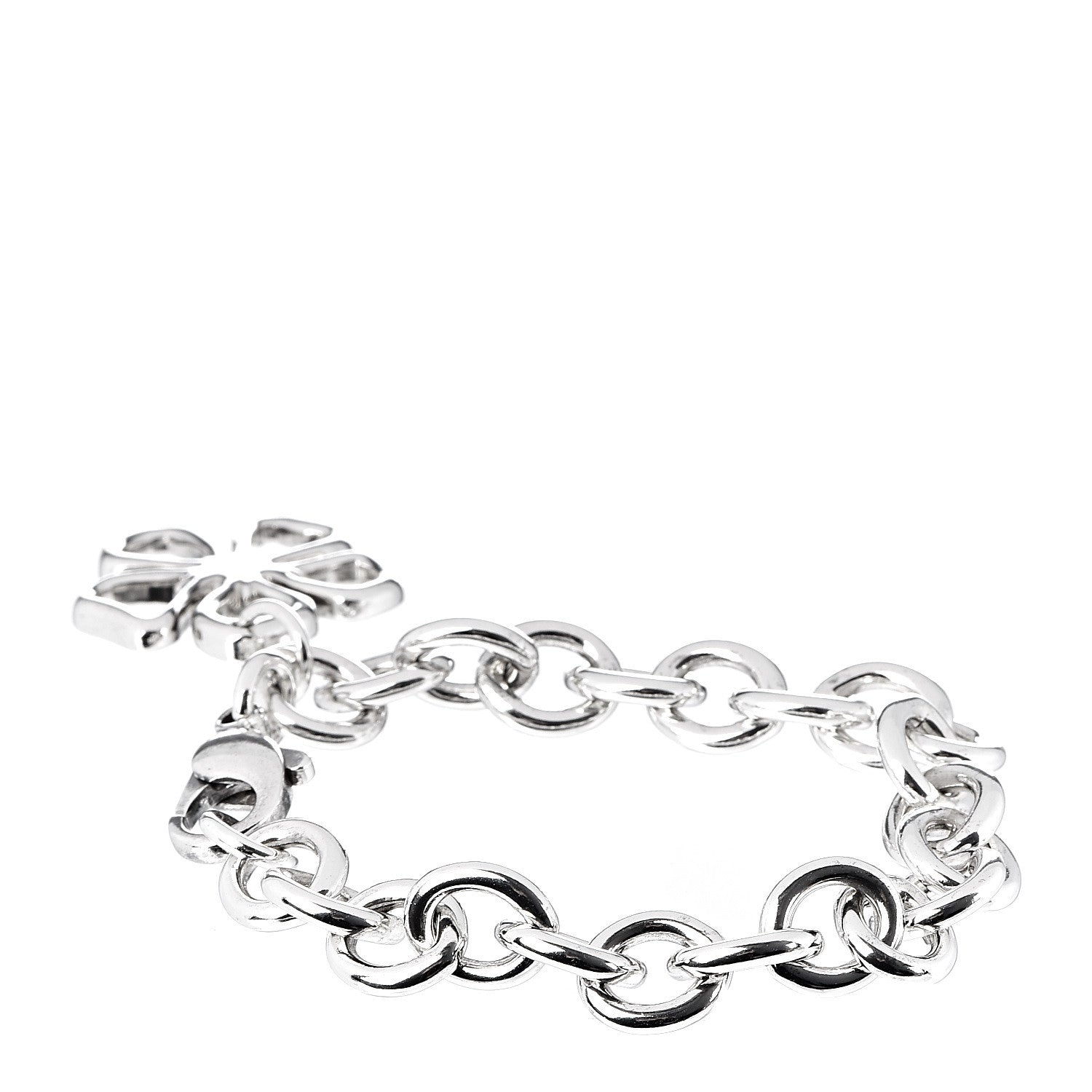 Tiffany Sterling Silver Flower Charm Bracelet 3 of 4