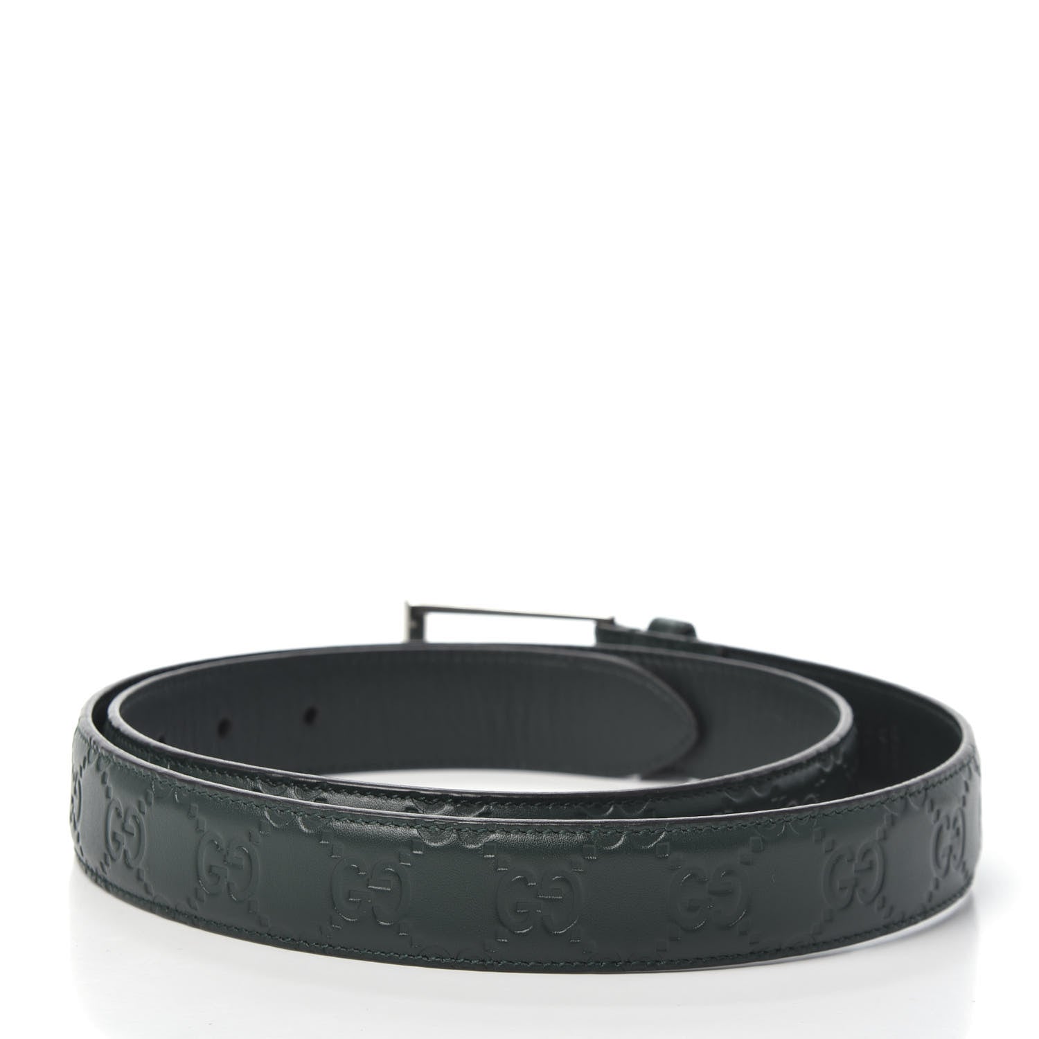 Gucci Guccissima Signature 30mm Belt 105 42 Verde 2 of 5