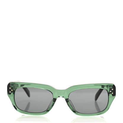 Celine Acetate Rectangular Sunglasses CL40267U Green 2 of 7