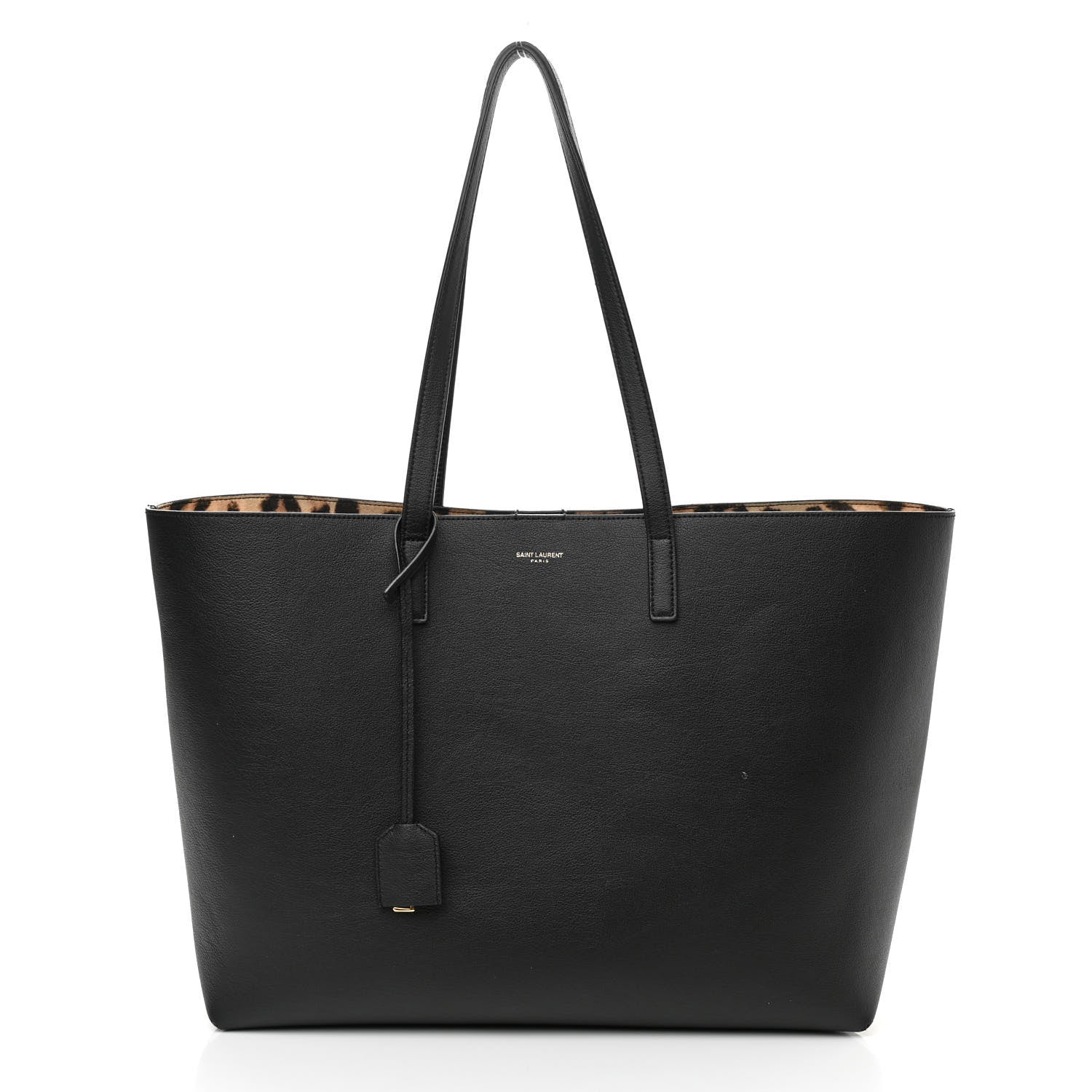 Saint Laurent Calfskin Large Shopping Tote Black 3 of 10