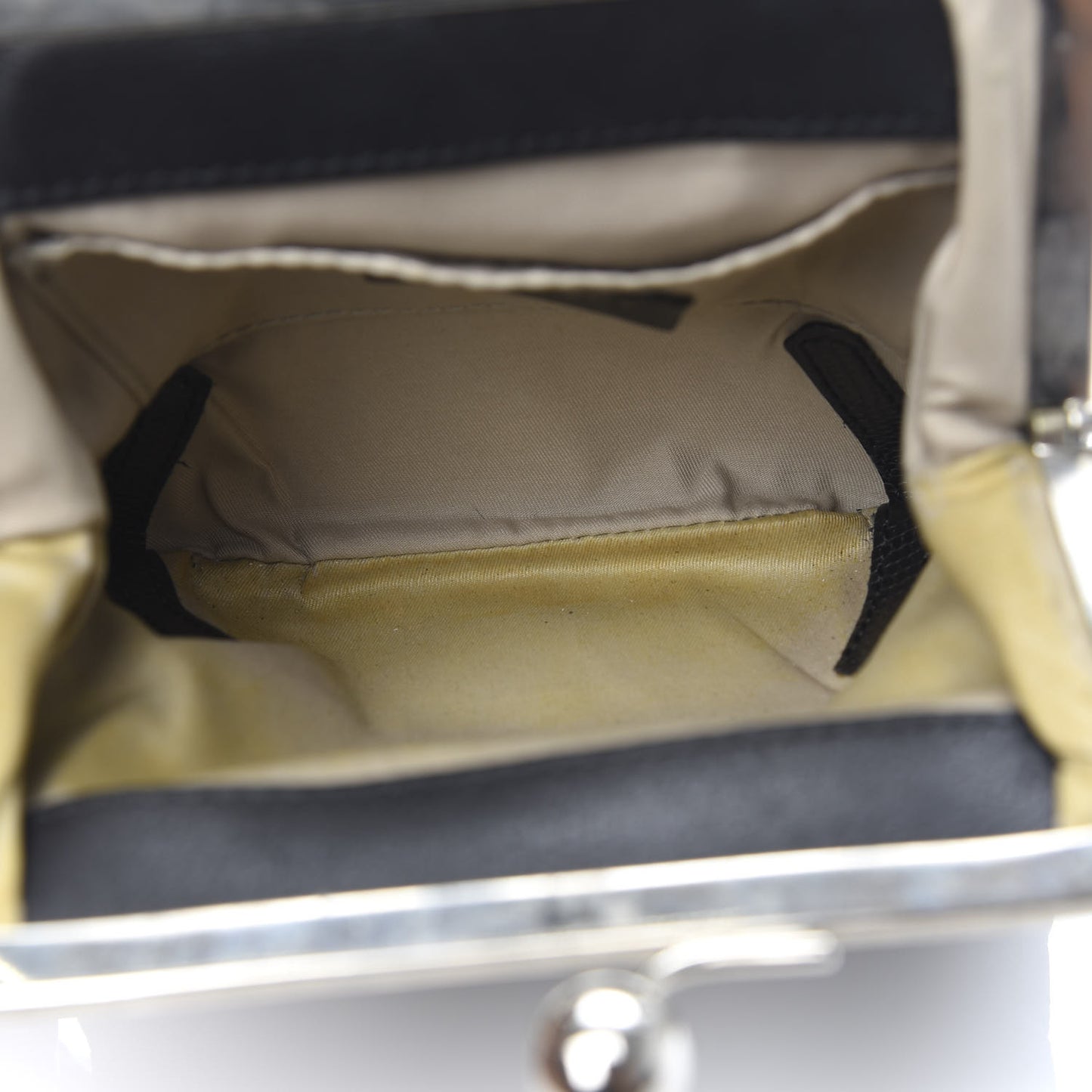 Calfskin Lizard Embossed Frame Crossbody Bag Black