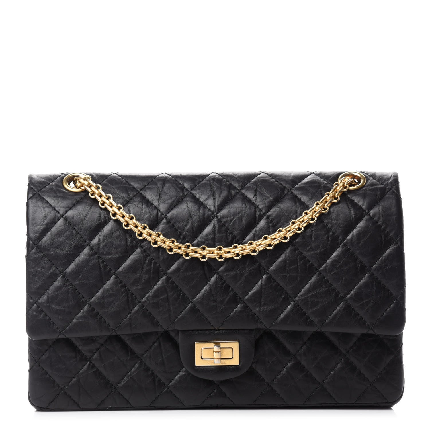 Chanel Aged Calfskin Quilted 2.55 Reissue 226 Flap Black 1 of 12