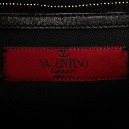 Valentino Garavani Vitello Medium Glam Lock Rockstud Flap Black 6 of 9