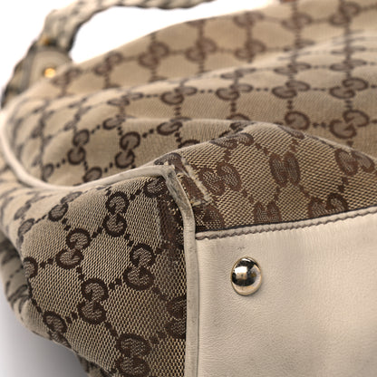 Gucci Monogram Peggy Braided Tote Off White 12 of 22