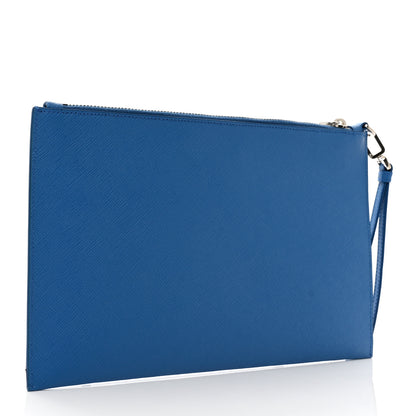 Prada Saffiano Flat Wristlet Pouch Marea 3 of 7