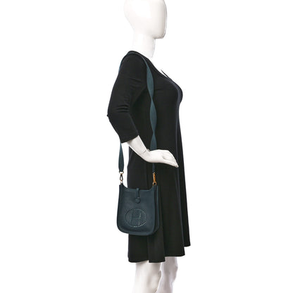 Hermes Taurillon Clemence Amazone Evelyne TPM Vert Cypress 2 of 9