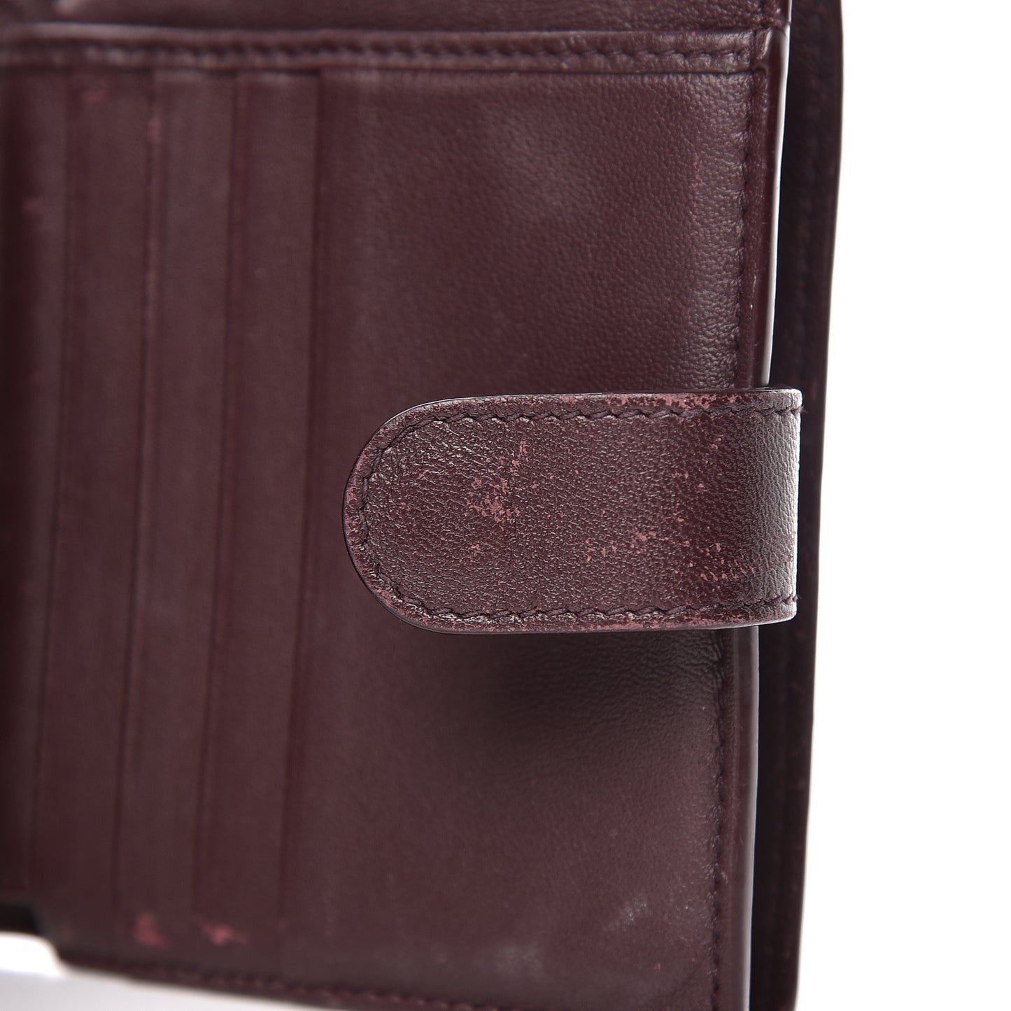 Nappa Intrecciato Mini Wallet Dark Barolo
