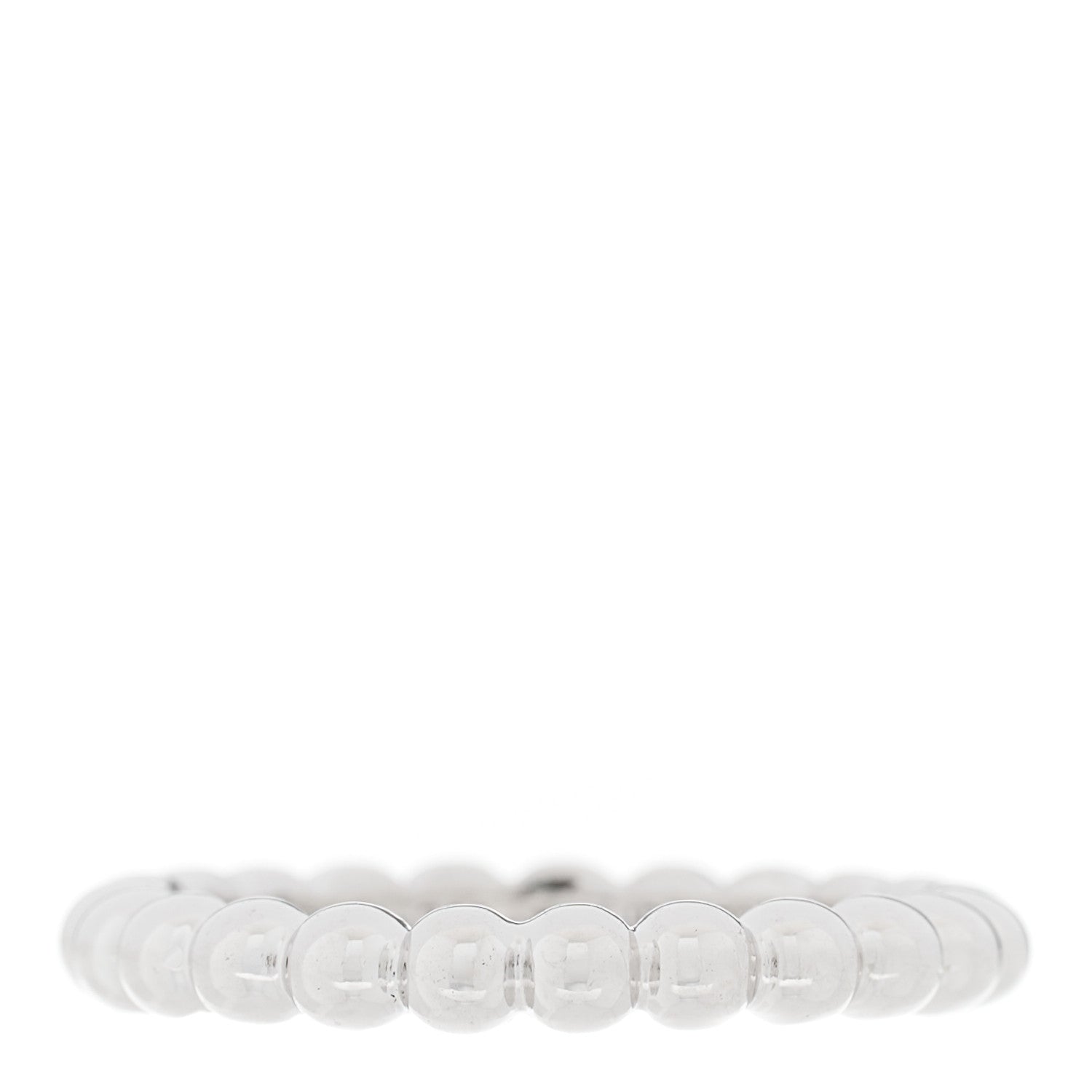 Van Cleef & Arpels 18K White Gold Medium Perlee Ring 51 5.75 1 of 5