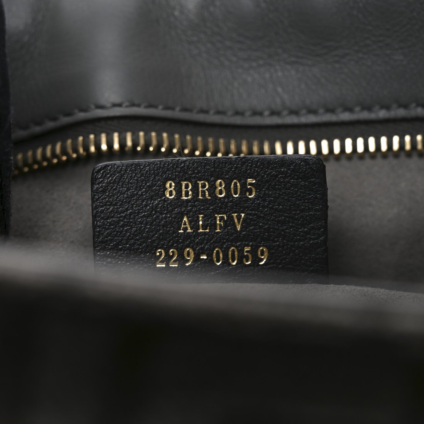 Chenille Vitello Seta Plexiglass FF Fendi O'Lock Zipper Anthracite Asfalto