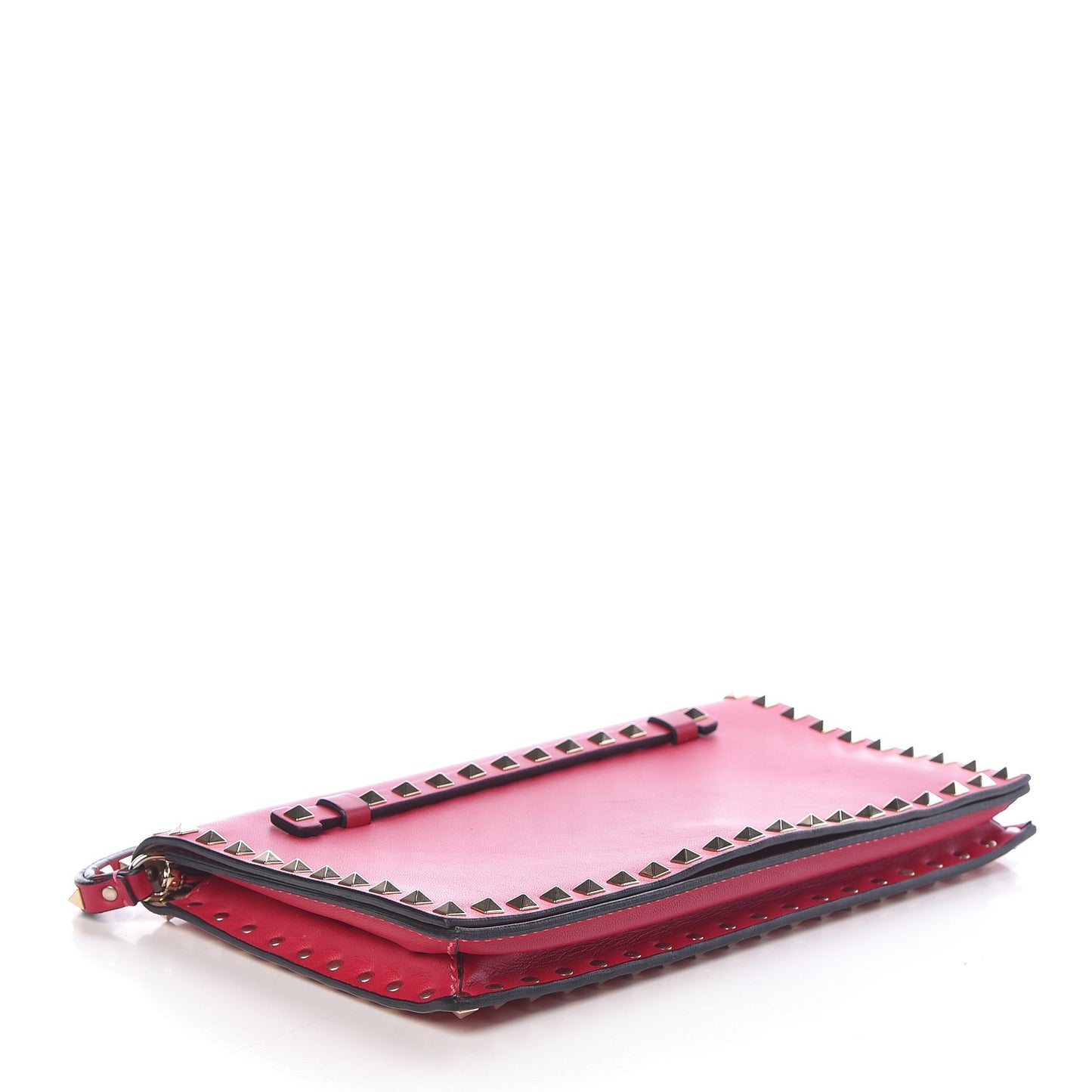 Nappa Rockstud Wristlet Clutch Cyclamin