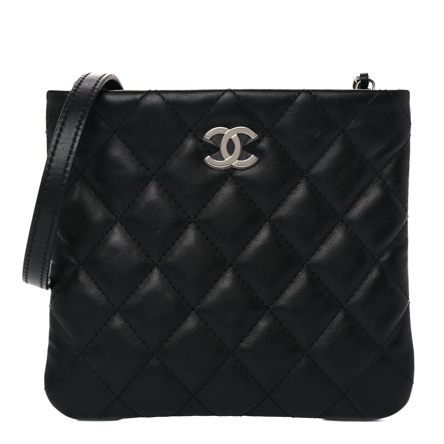 Chanel Lambskin Quilted Crossbody Bag Black 1 of 9