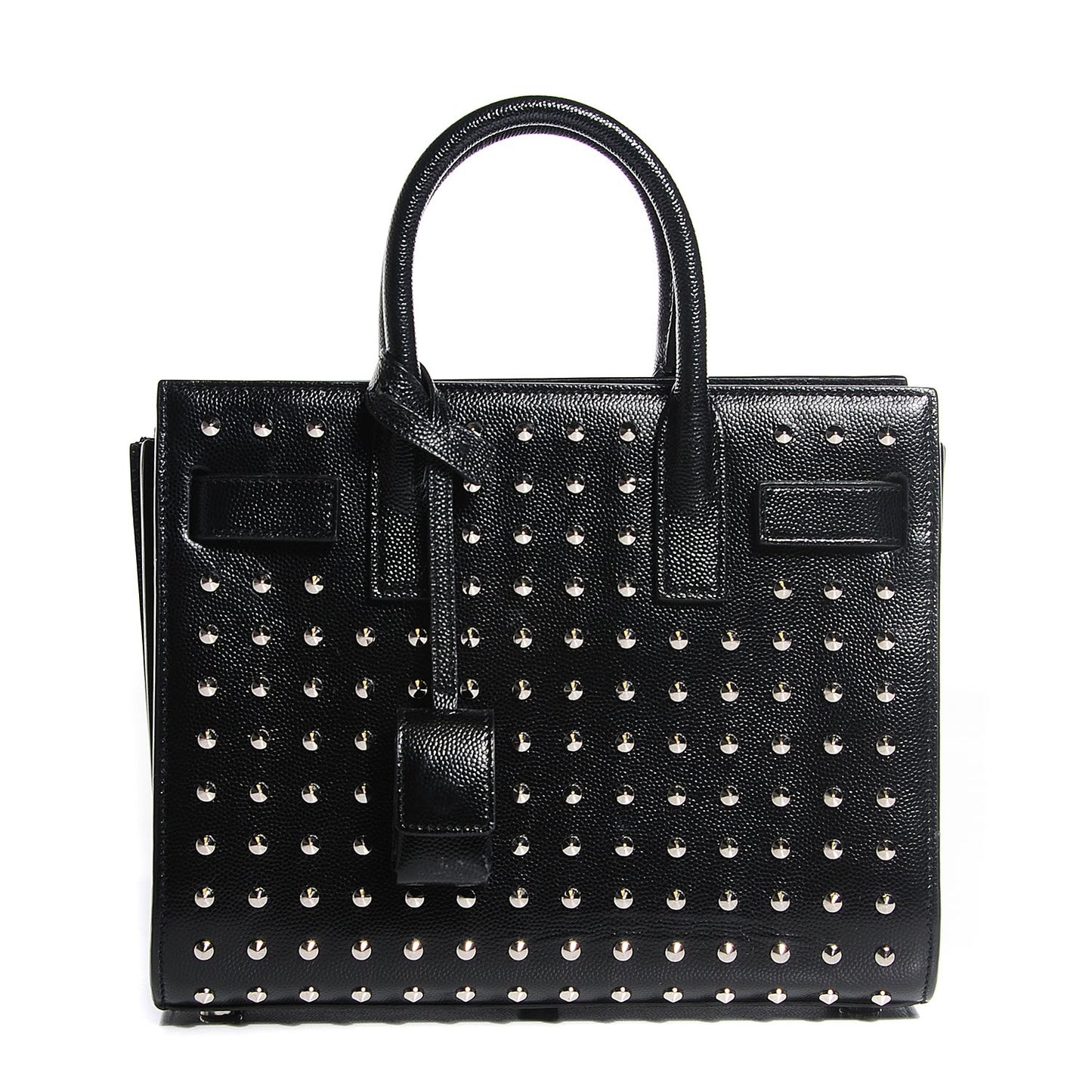 Calfskin Studded Nano Sac De Jour Black