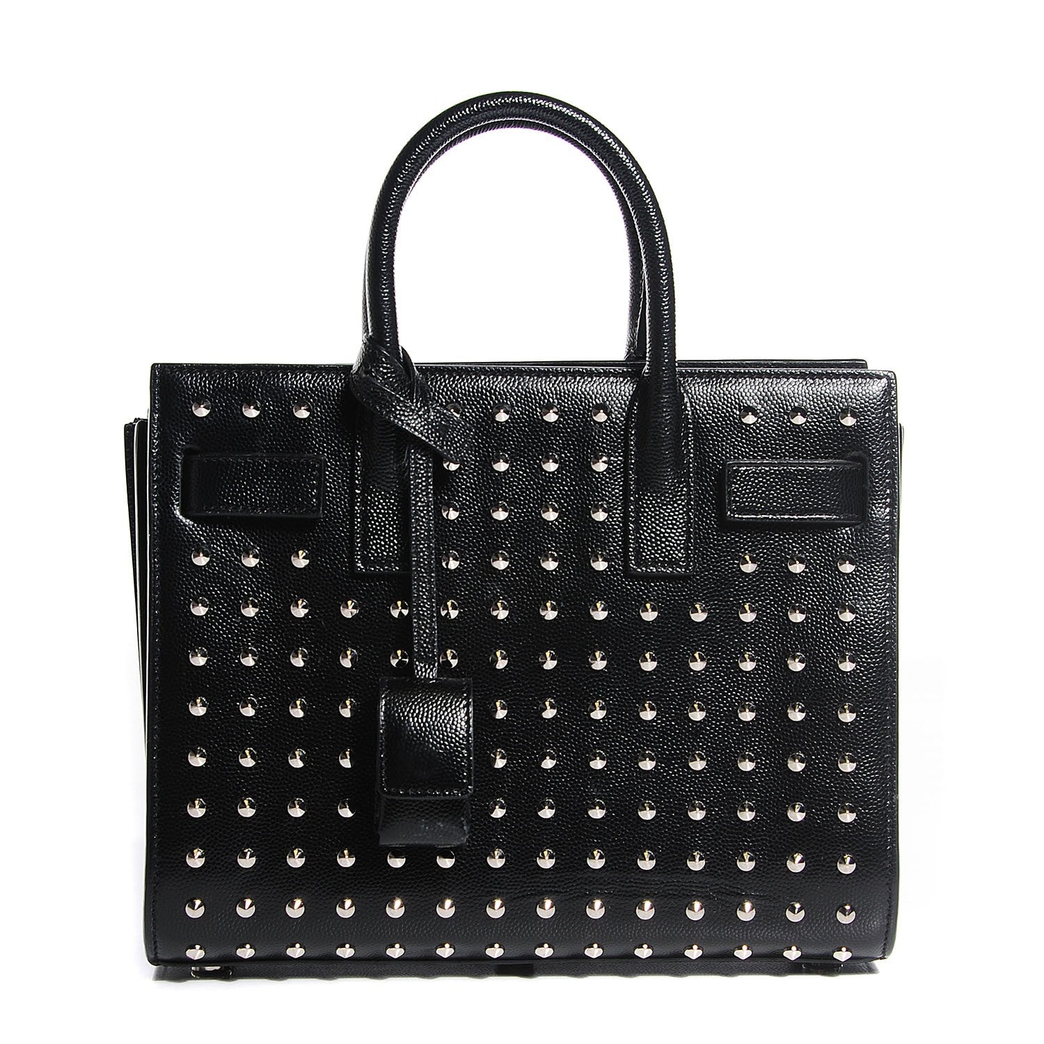 Saint Laurent Calfskin Studded Nano Sac De Jour Black 1 of 8