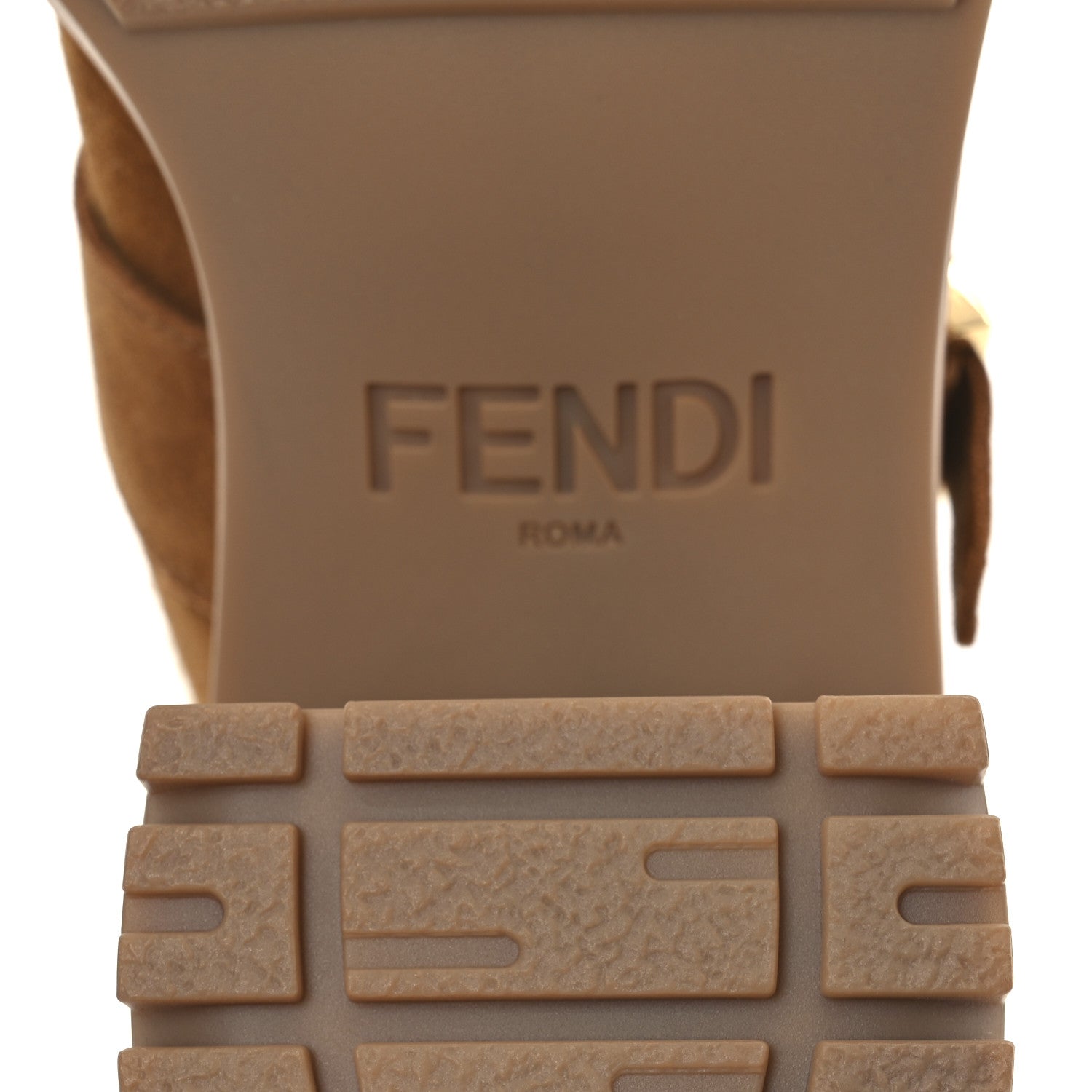 Fendi Suede Shearling Clogs 39.5 Caramel Latte 8 of 11