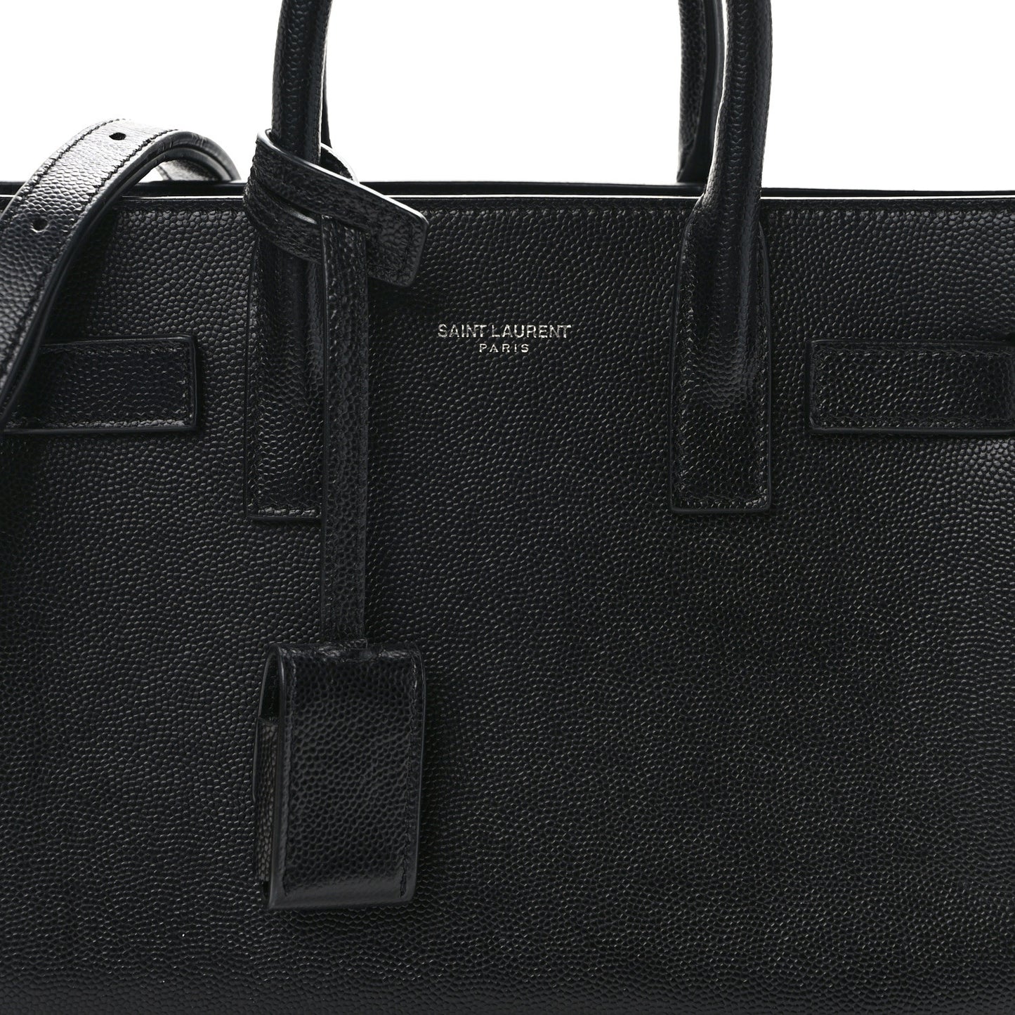 Grained Calfskin Nano Sac De Jour Black