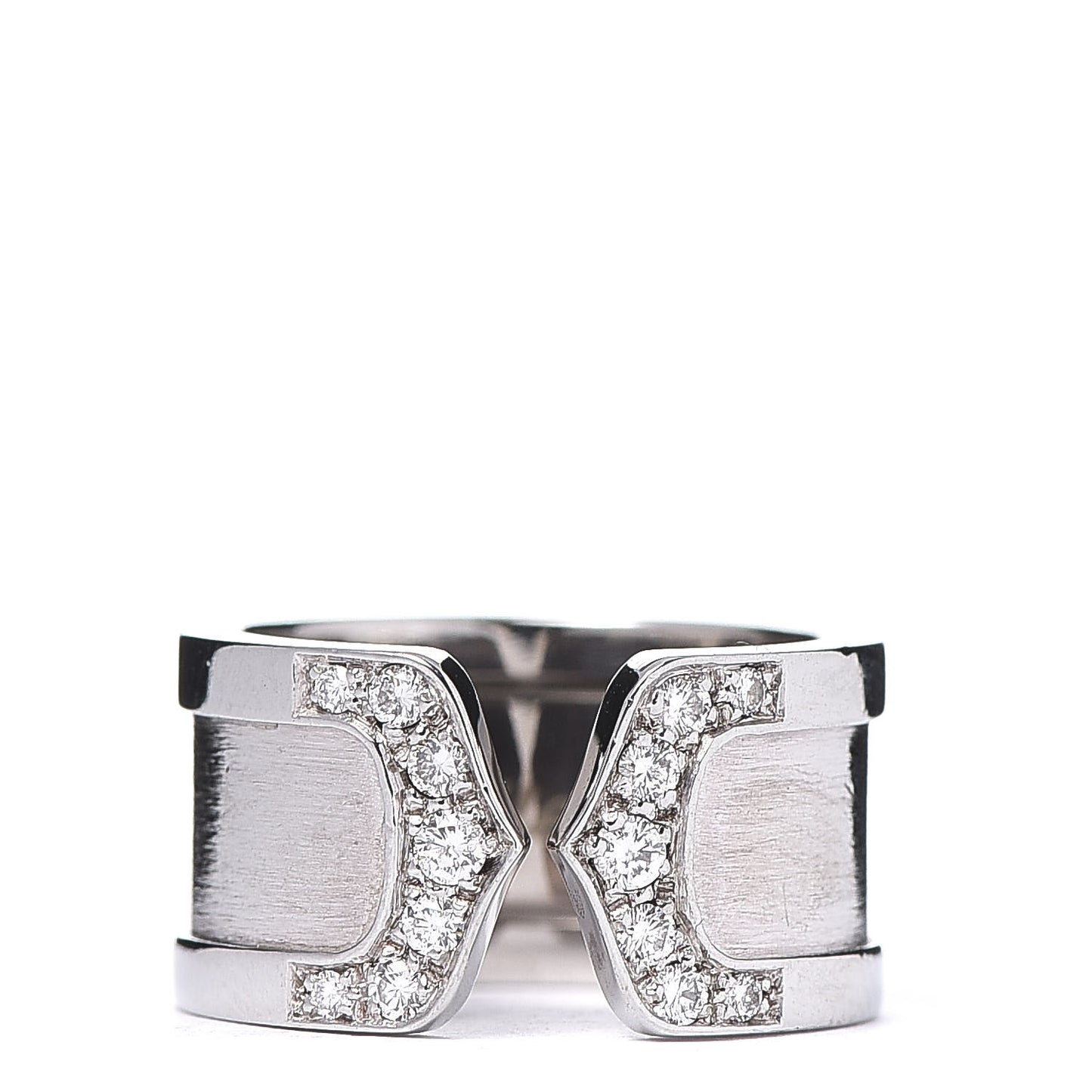 18K White Gold Diamond 10mm Logo De Ring 47 4