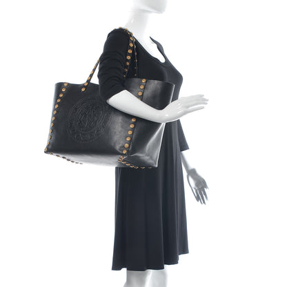 Valentino Garavani Emboosed Calfskin Studded Gryphon Zodiac Tote Black 2 of 16