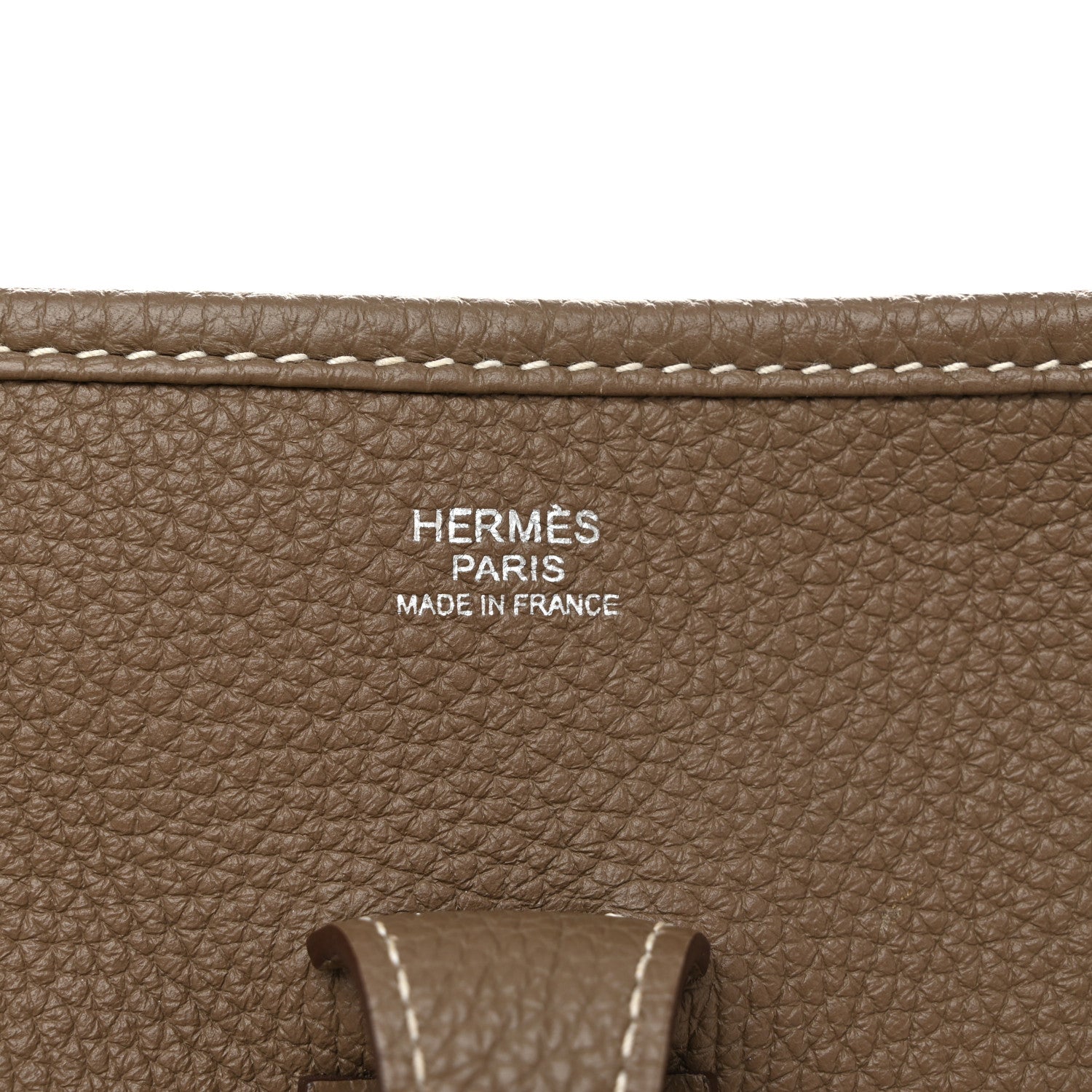 Hermes Taurillon Clemence Evelyne III PM Etoupe 7 of 12