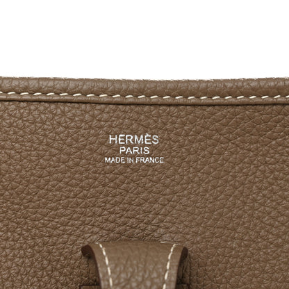 Hermes Taurillon Clemence Evelyne III PM Etoupe 7 of 12