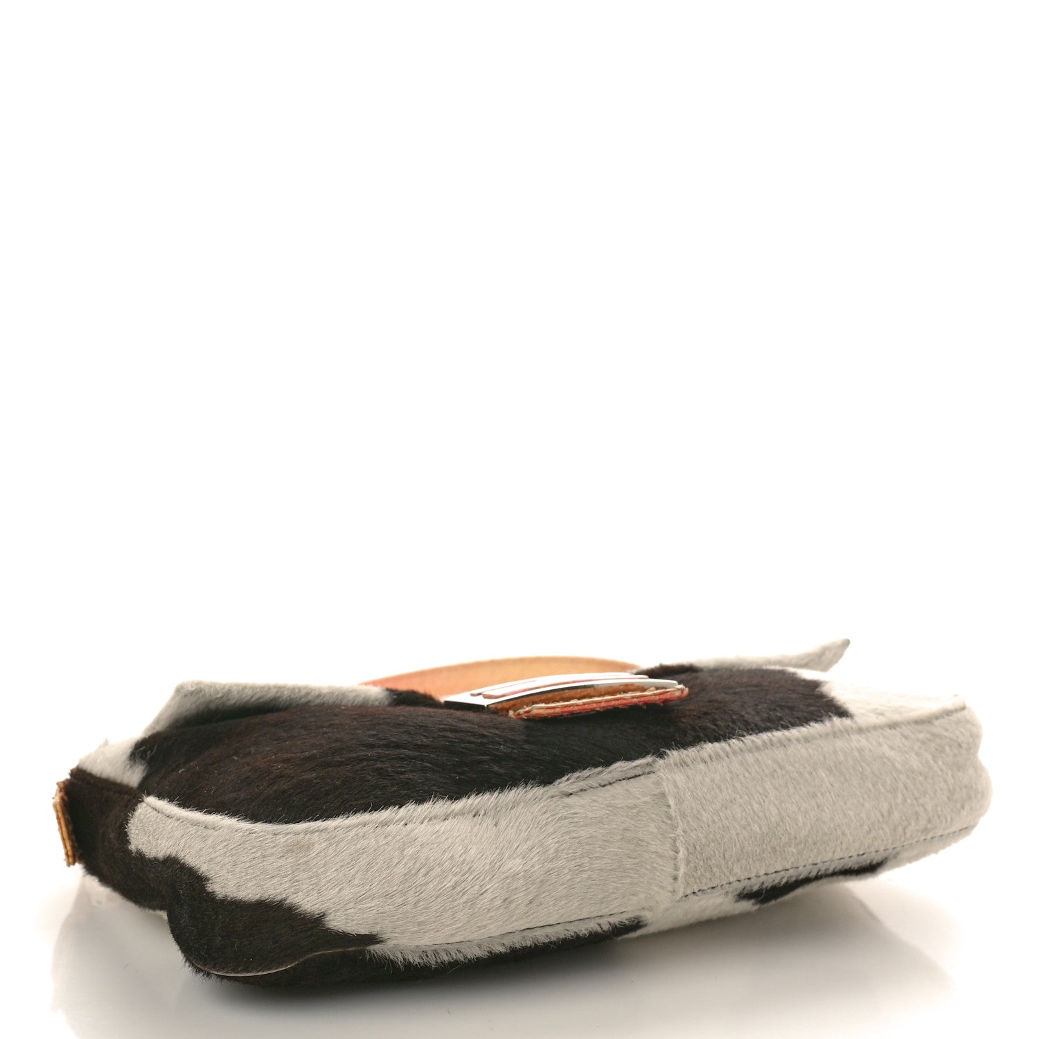 Fendi Calf Hair Snakeskin Baguette Black White Multicolor 4 of 14