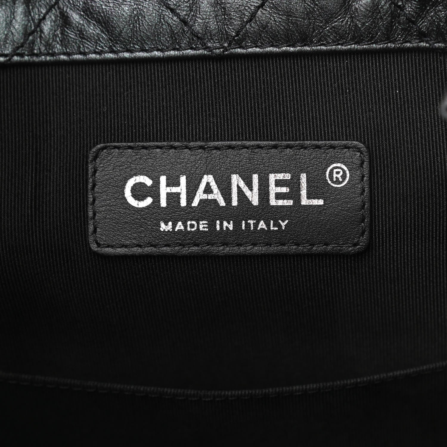 Chanel Iridescent Aged Calfskin Quilted Gabrielle Backpack Black 5 of 10
