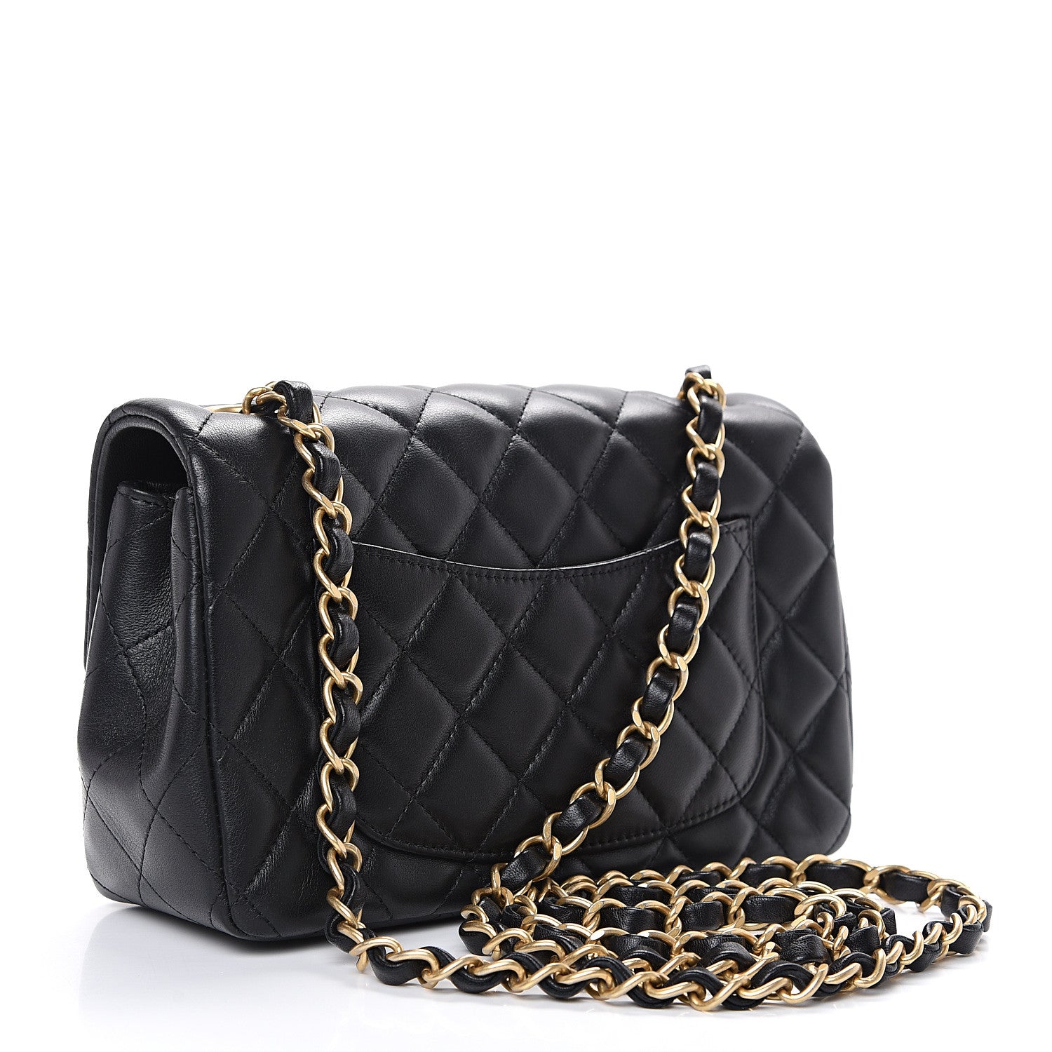 Chanel Lambskin Quilted Mini Rectangular Flap Black 2 of 11
