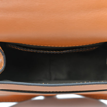 Chloe Calfskin Crocodile Embossed Mini Marcie Round Crossbody Bag Autumnal Brown 4 of 5