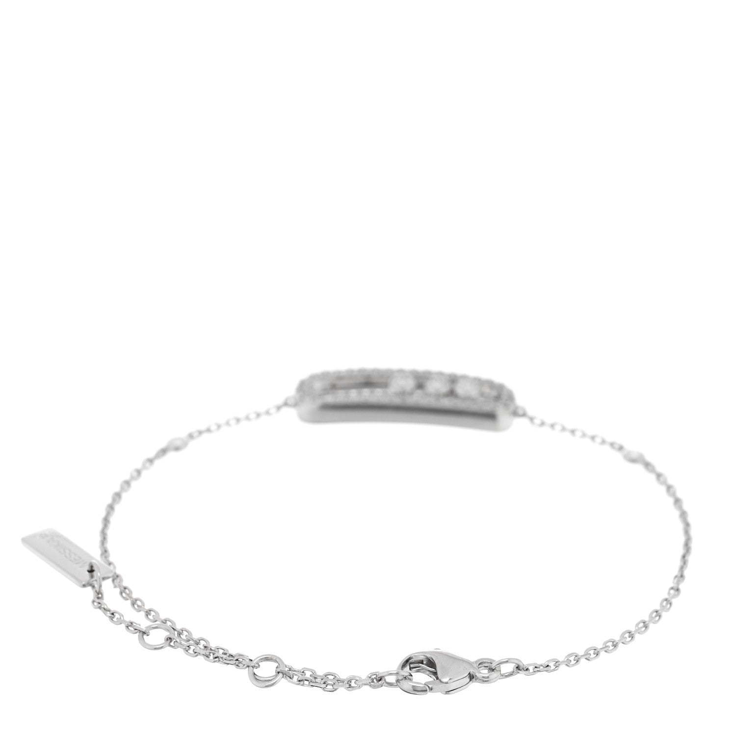 Messika 18K White Gold Diamond Classic Baby Move Pave Bracelet 2 of 4