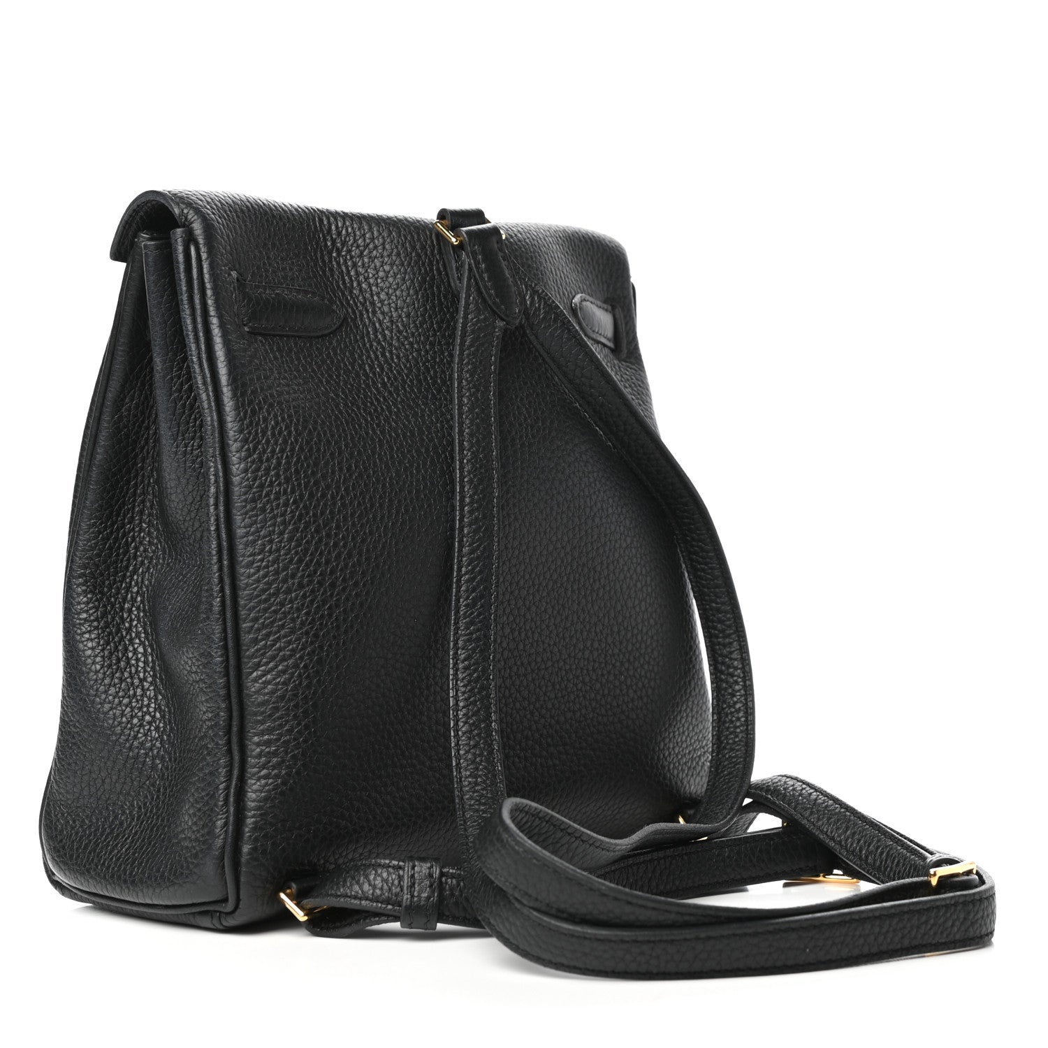 Hermes Taurillon Clemence Kelly Ado Backpack Black 6 of 20