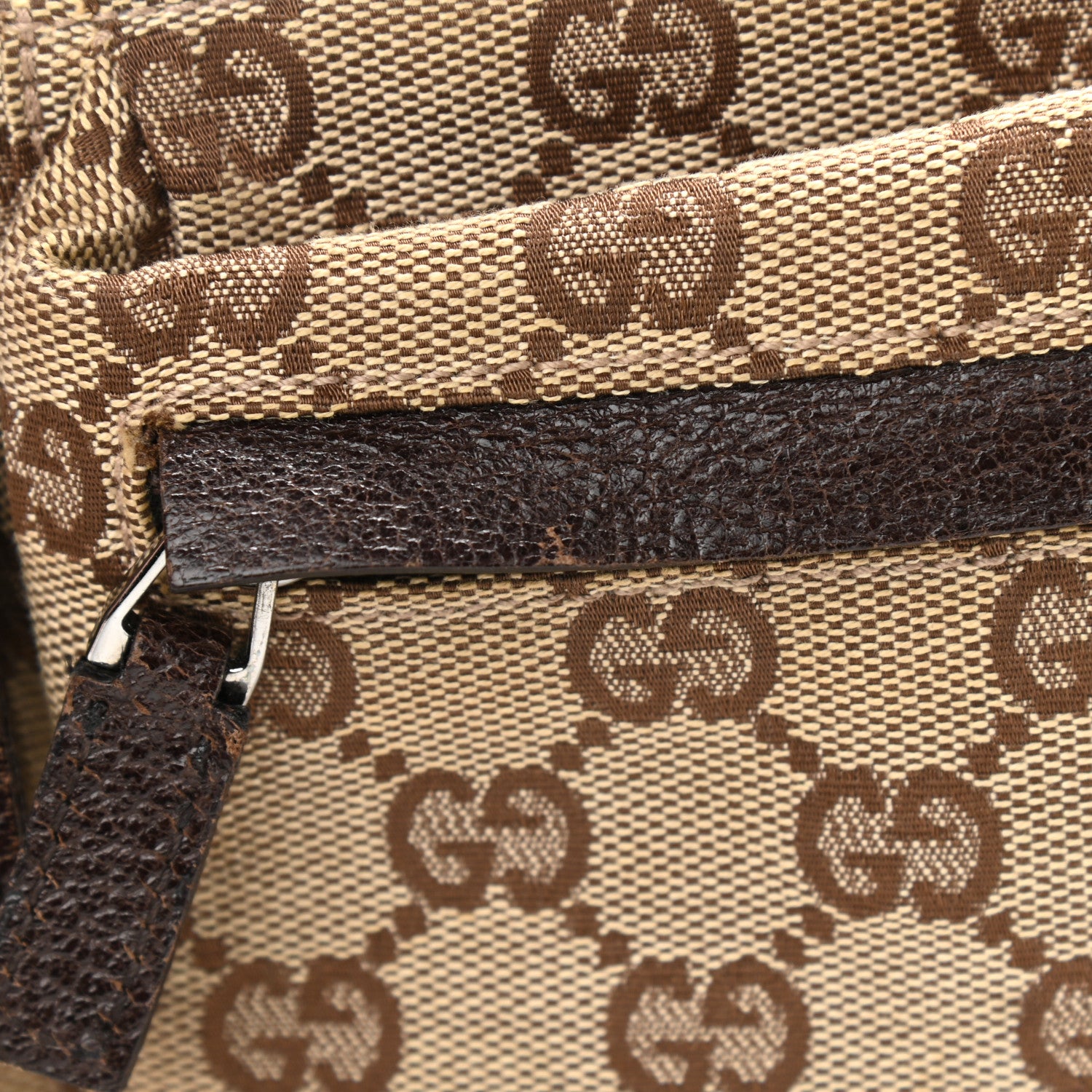 Gucci GG Monogram Double Pocket Belt Bag Dark Brown 8 of 11