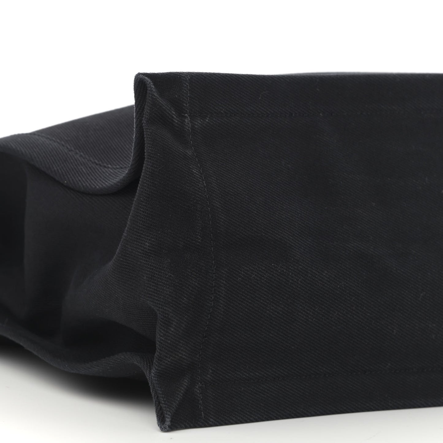 Linen Calfskin Rive Gauche Tote Black