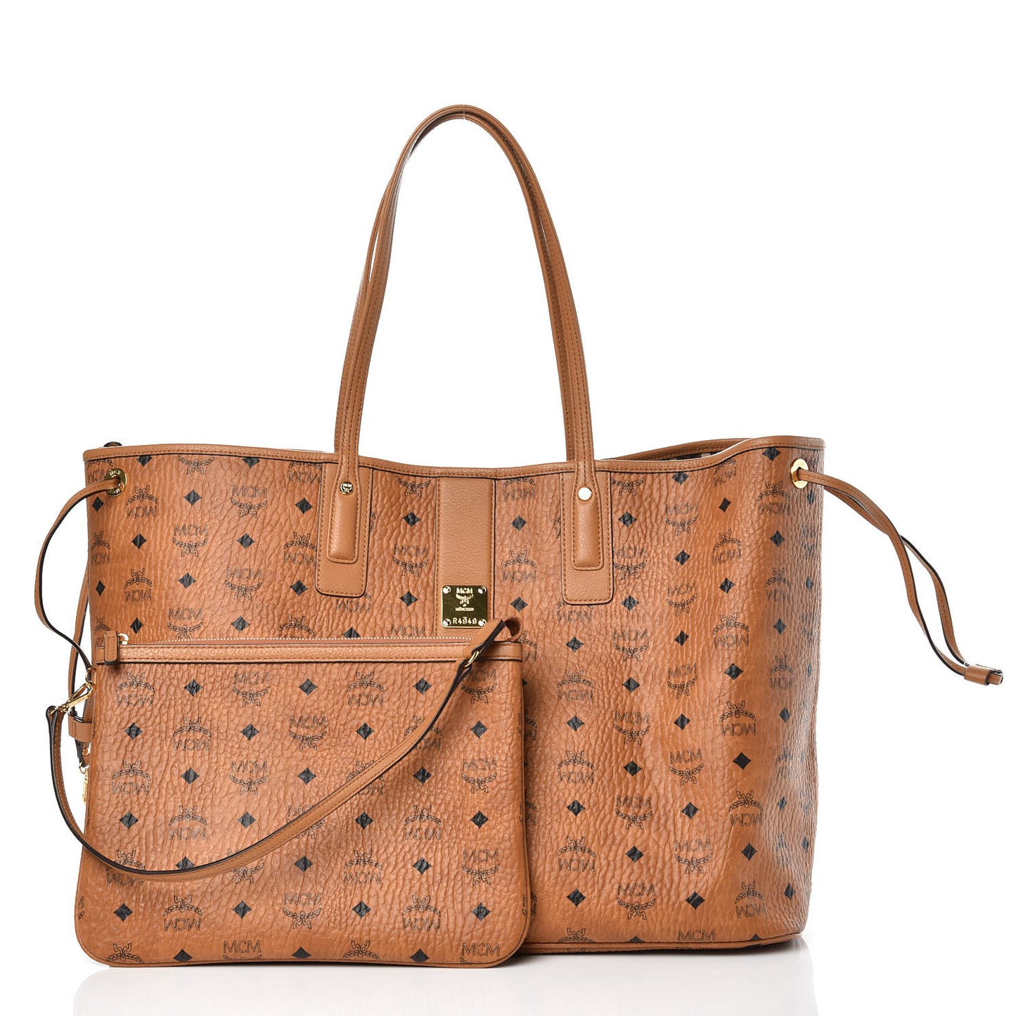 Visetos Large Liz Reversible Shopper Tote Cognac