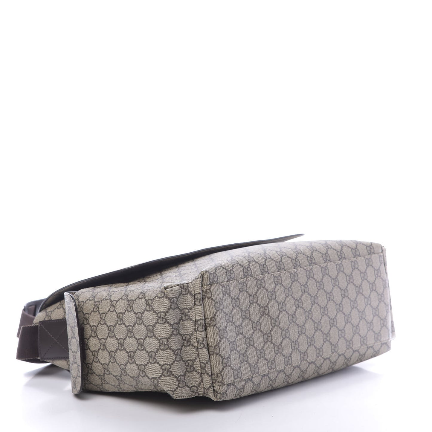 GG Plus Monogram Messenger Diaper Bag Dark Brown