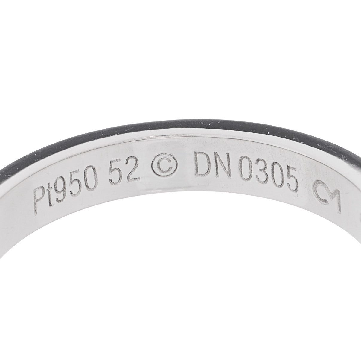 Cartier Platinum 3mm C De Cartier Wedding Band Ring 52 6 4 of 4