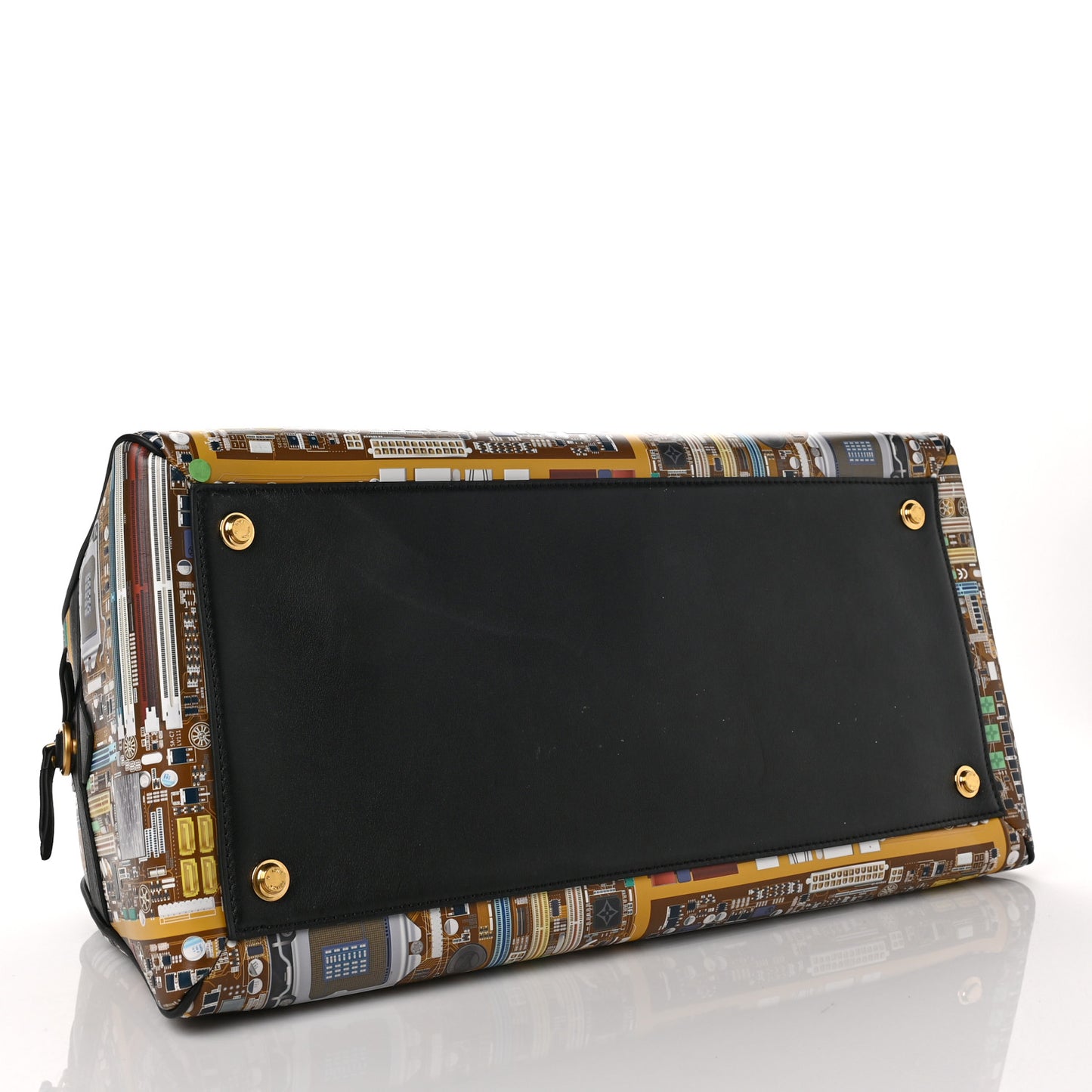 Calfskin Printed Motherboard Week-End Bag Multicolor