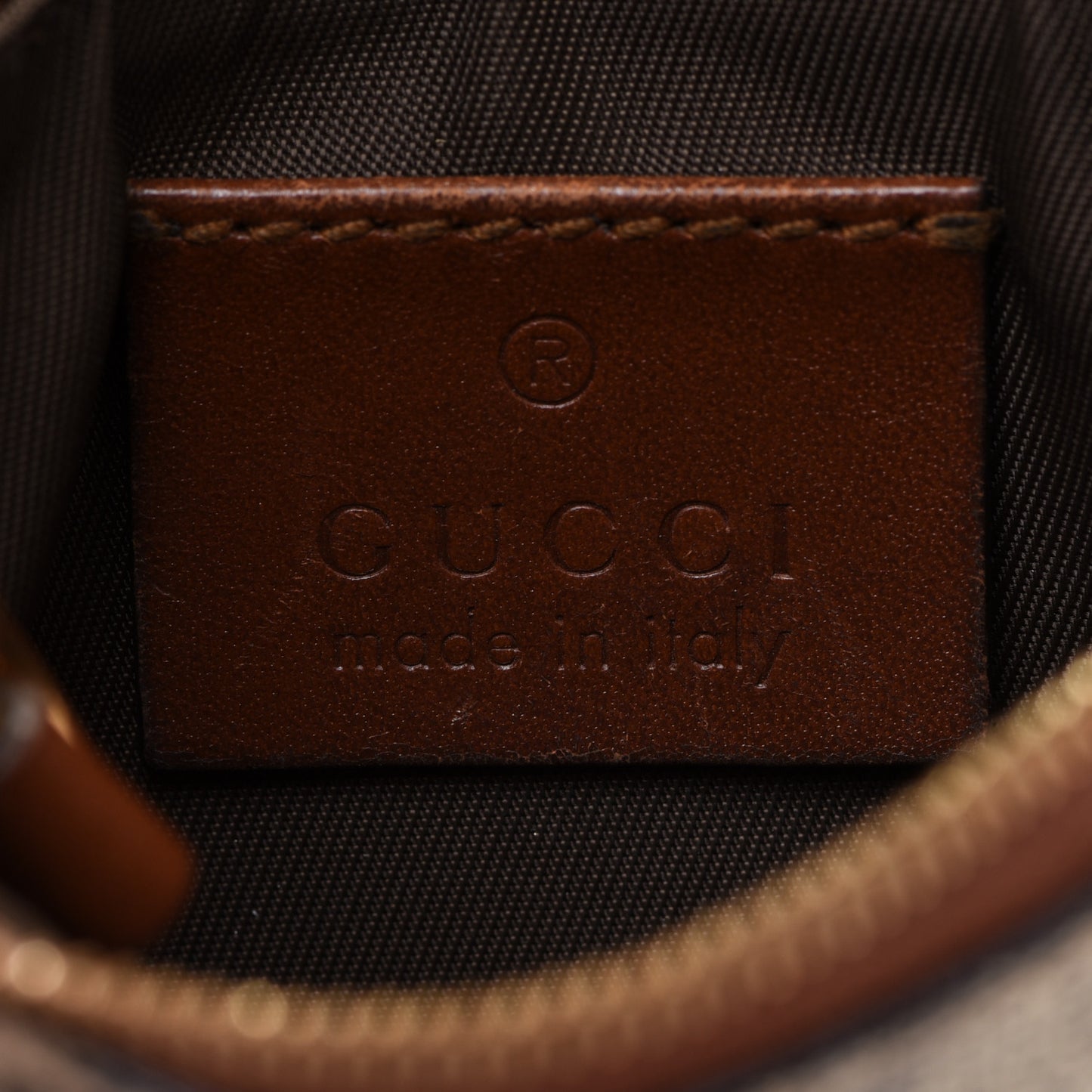 GG Supreme Monogram Key Case Brown