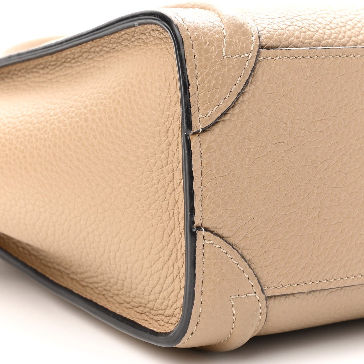 Drummed Calfskin Nano Luggage Dune