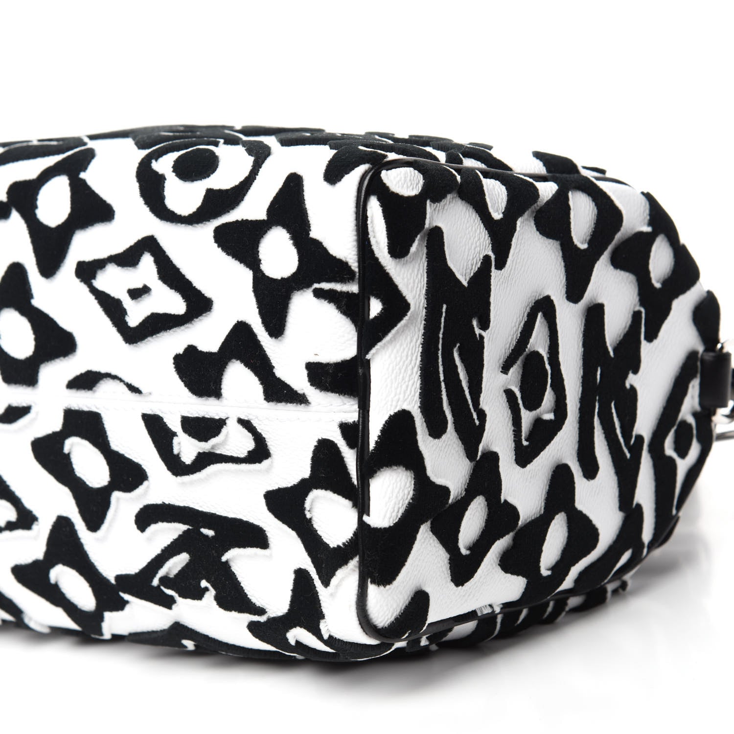 Louis Vuitton X UF Tufted Monogram Speedy Bandouliere 25 White Black 7 of 10