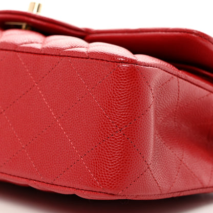 Chanel Caviar Quilted Small Double Flap Red 10 of 10