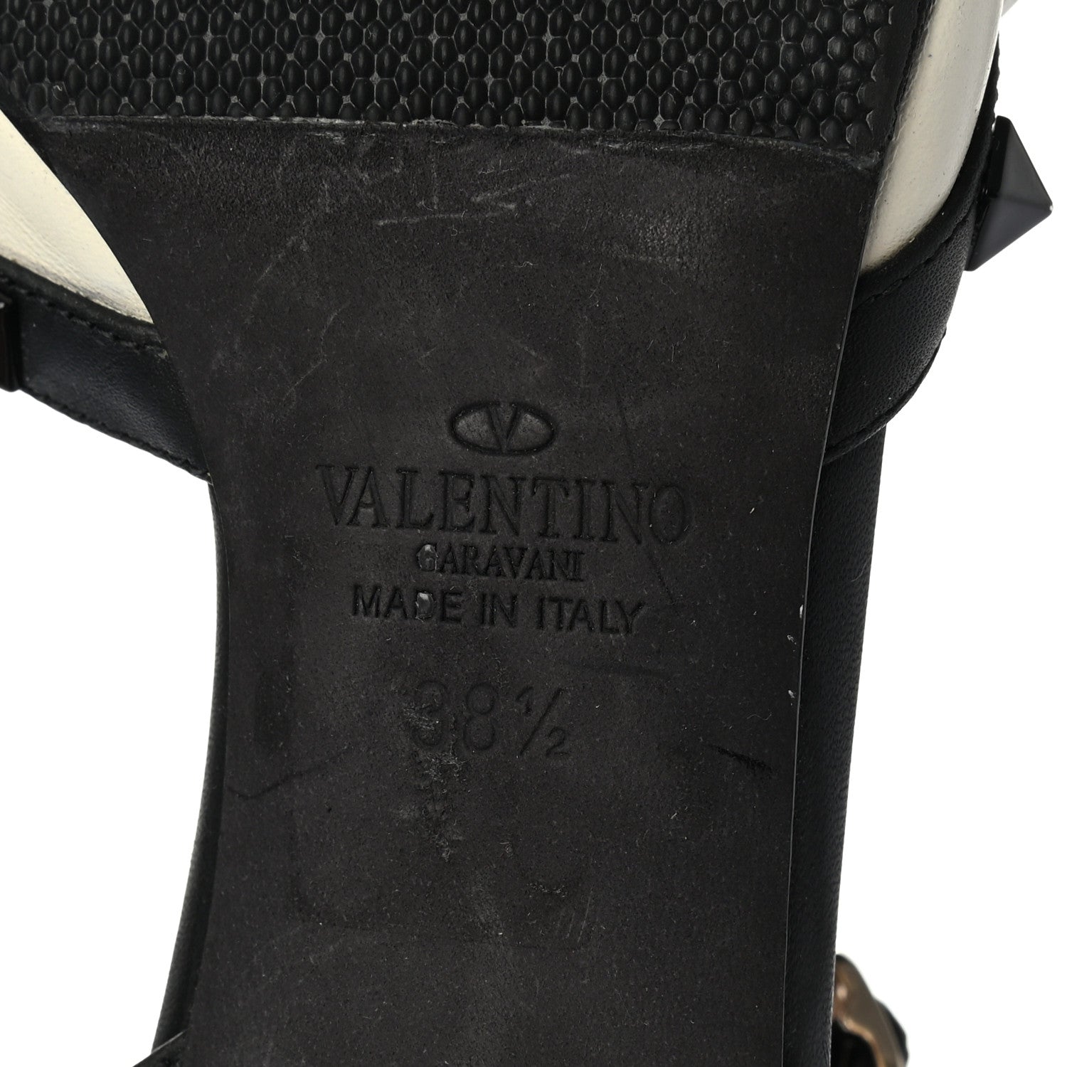 Valentino Garavani Nappa Rockstud Ankle Strap 65mm Pumps 38.5 Light Ivory Black 6 of 8
