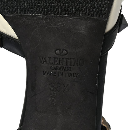 Valentino Garavani Nappa Rockstud Ankle Strap 65mm Pumps 38.5 Light Ivory Black 6 of 8