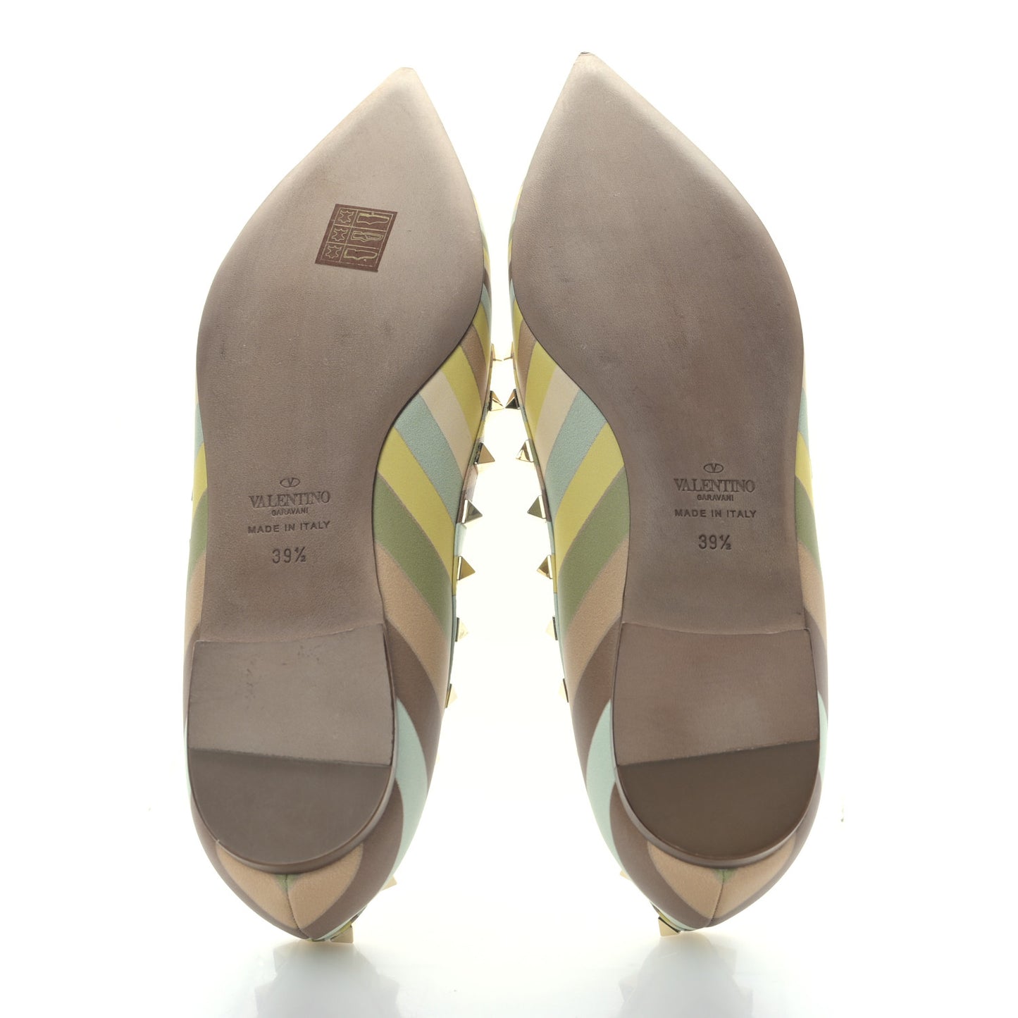 Nappa Native Couture 1975 Rockstud Ballerina Flats 39.5 Multicolor