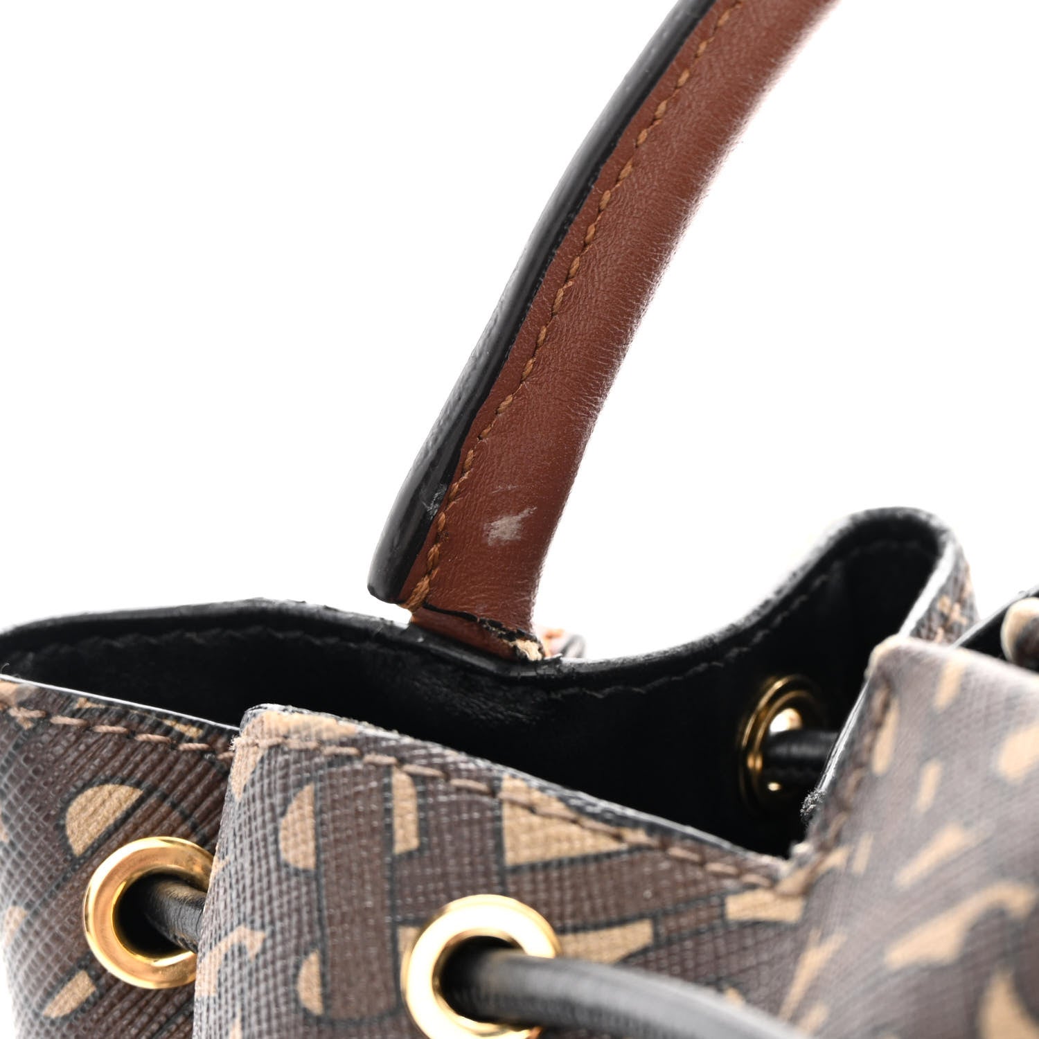 Burberry E-canvas Monogram TB Bucket Bag Bridle Brown 21 of 23