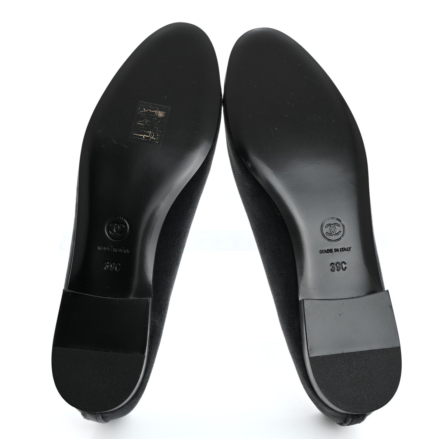 Velvet Cap Toe Ballerina Flats 39 Grey