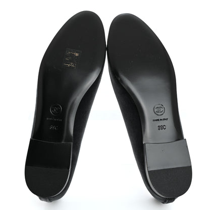 Chanel Velvet Cap Toe Ballerina Flats 39 Grey 5 of 9