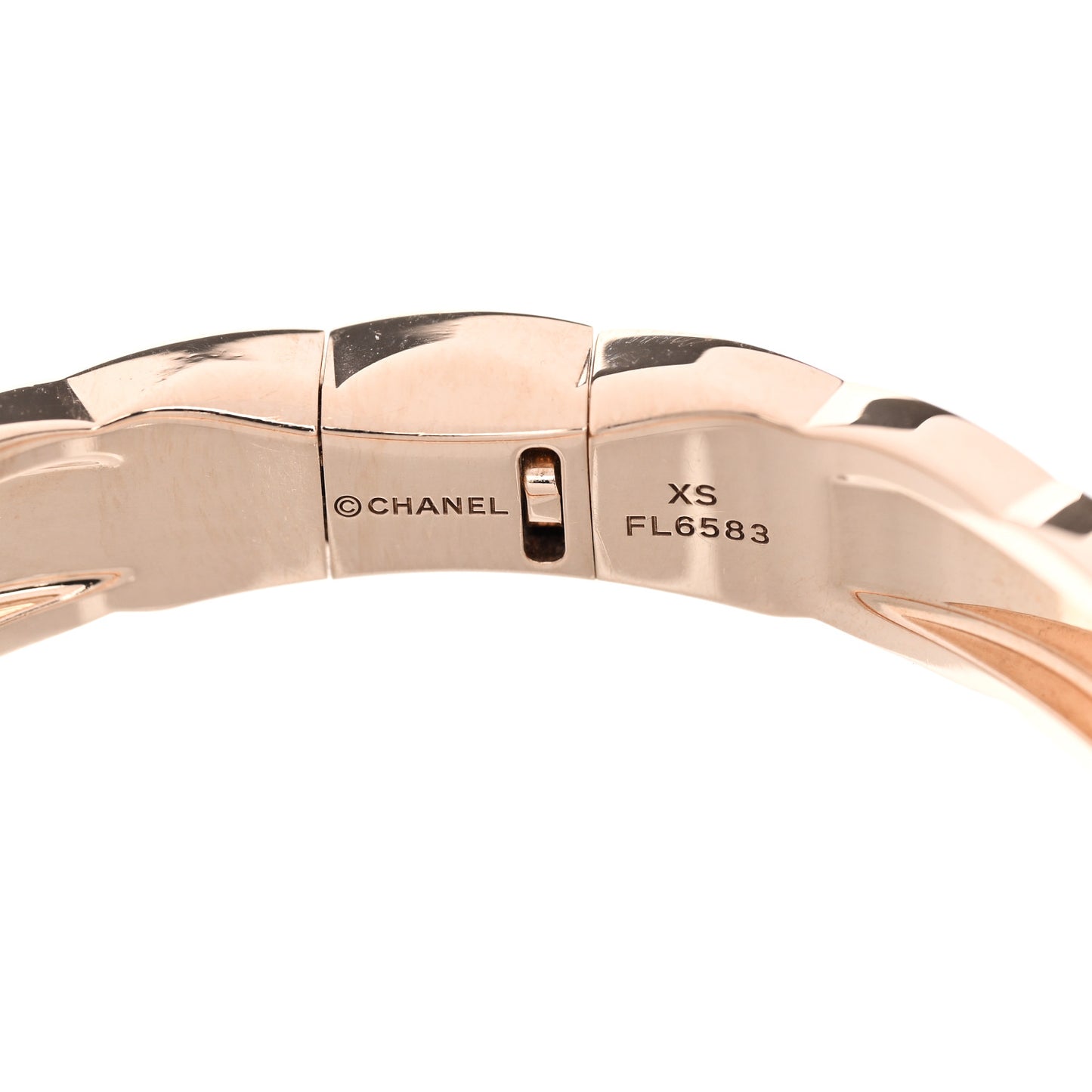 18K Beige Gold Coco Crush Bangle Bracelet XS