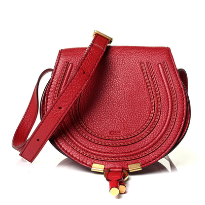 Chloe Calfskin Mini Marcie Round Crossbody Bag Red 1 of 7