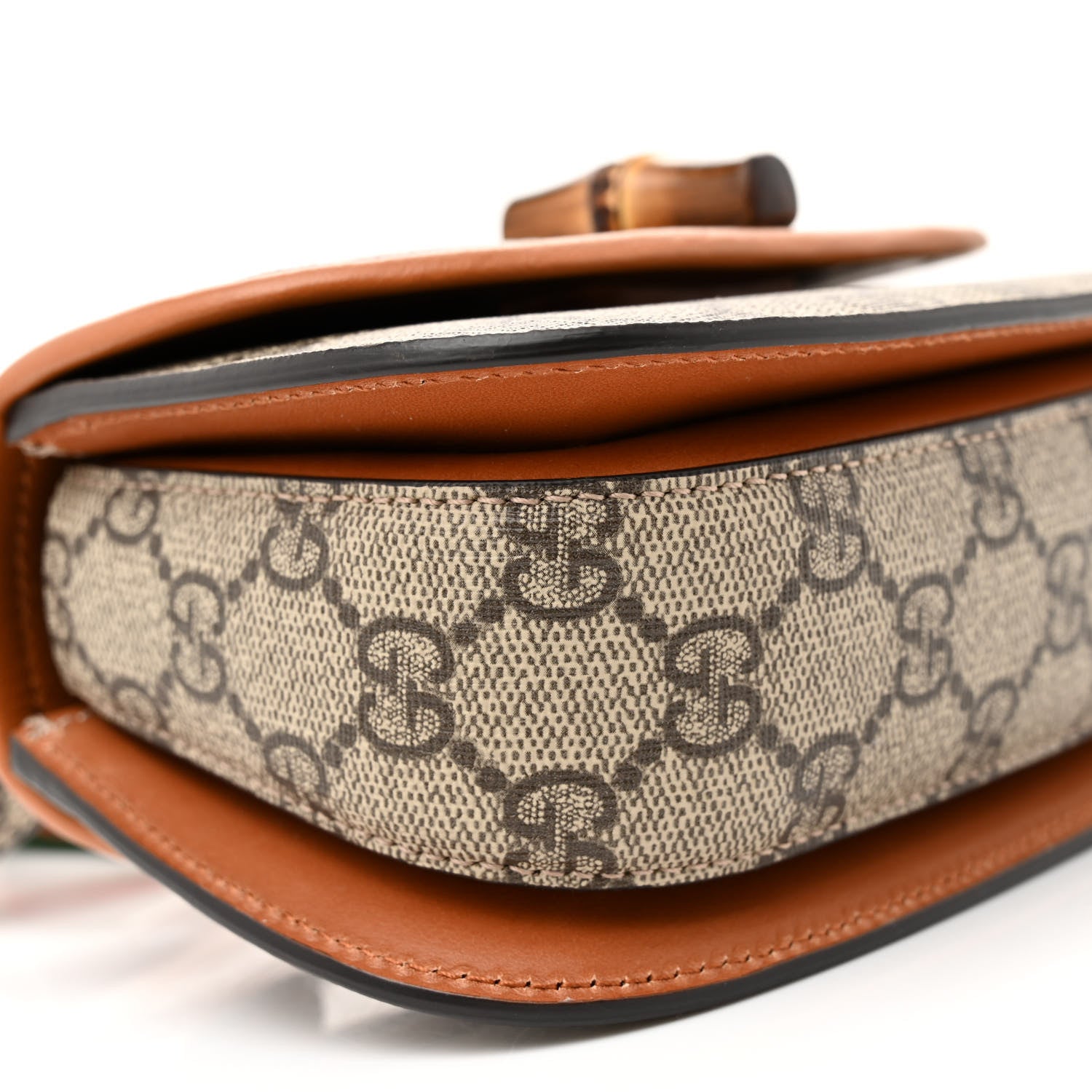 Gucci GG Supreme Monogram Web Bamboo Mini 1947 Belt Bag 95 38 Beige 9 of 10