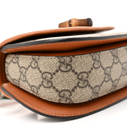 Gucci GG Supreme Monogram Web Bamboo Mini 1947 Belt Bag 95 38 Beige 9 of 10